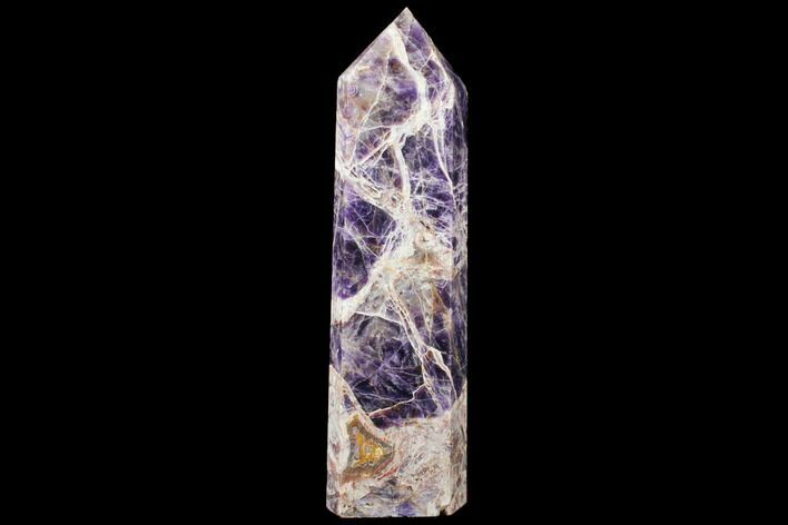 Tall, Polished Chevron Amethyst Obelisk #122544